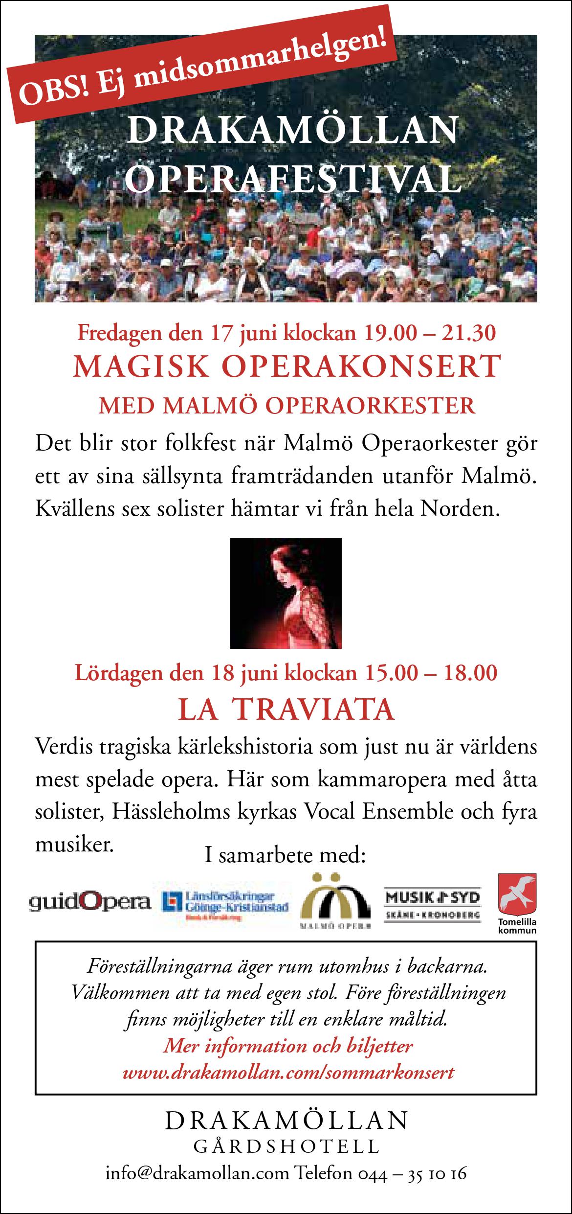 Drakamöllans operafestival 17-18 juni 2022